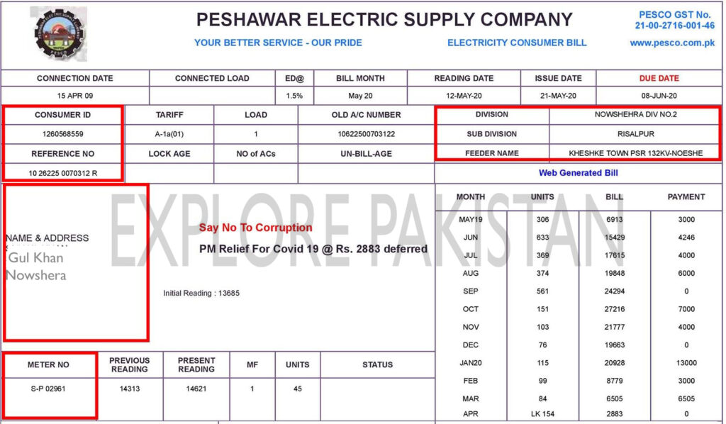 PESCO Online Bill - Check WAPDA Duplicate Bills and Print PESCOBILL